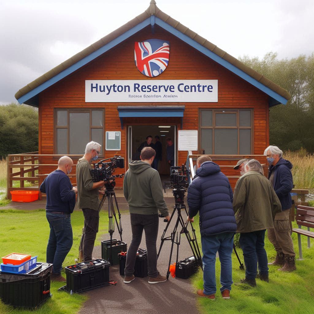 Filming crew at Huyton Reserve Centre AV